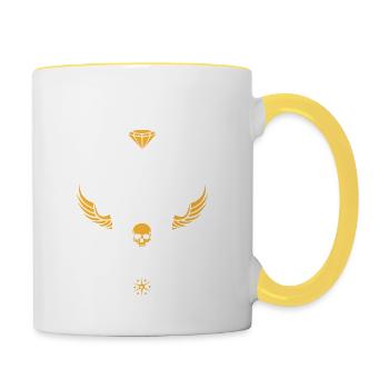 paris Je t'aime - Mug contrasté - blanc/jaune - Droite