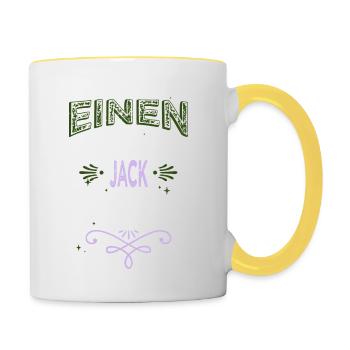 schwangerschaft doggie enkelkind terrier witzig - Tasse zweifarbig - Weiß/Gelb - Rechts
