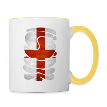 Angleterre Royaume-Uni Londres Anglais britannique Royaume-Uni - Mug contrasté - blanc/jaune - Droite