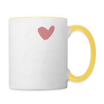 I love my little sister - Contrasting Mug - white/yellow - Right