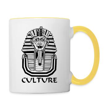 Pharao 2 CULTURE - Tasse zweifarbig - Weiß/Gelb - Rechts