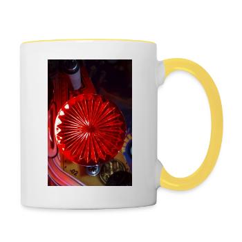 Light Dome Close-up Pinball Photo Pinball Machine - Contrasting Mug - white/yellow - Right