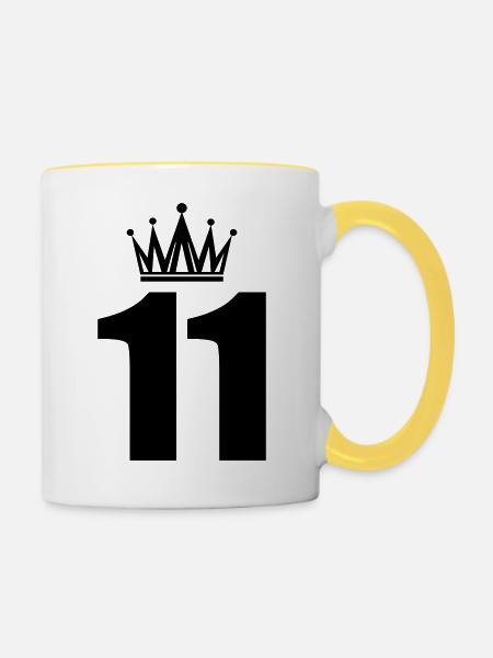 11 - Tasse zweifarbig - Weiß/Gelb