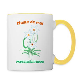 Série Spéciale dédiée aux Narcisses des Pléiades 2 - Mug contrasté - blanc/jaune - Droite