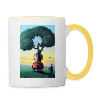 Timeless music - Contrasting Mug - white/yellow - Right
