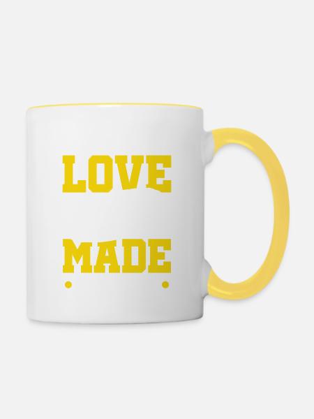 Baking is Love - Tasse zweifarbig - Weiß/Gelb