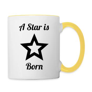 Rock Star - Tasse zweifarbig - Weiß/Gelb - Rechts