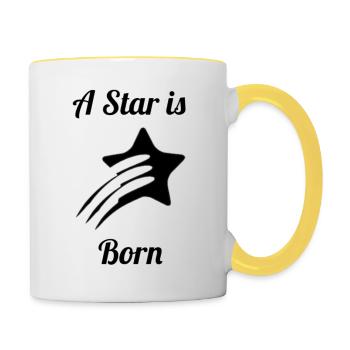 Rock Star - Tasse zweifarbig - Weiß/Gelb - Rechts