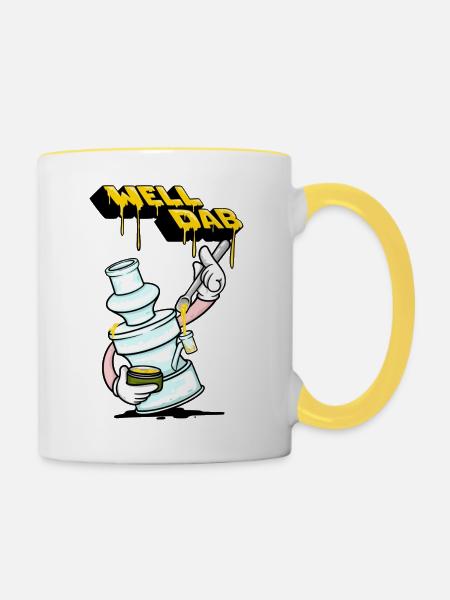 WELL DAB - Tasse zweifarbig - Weiß/Gelb