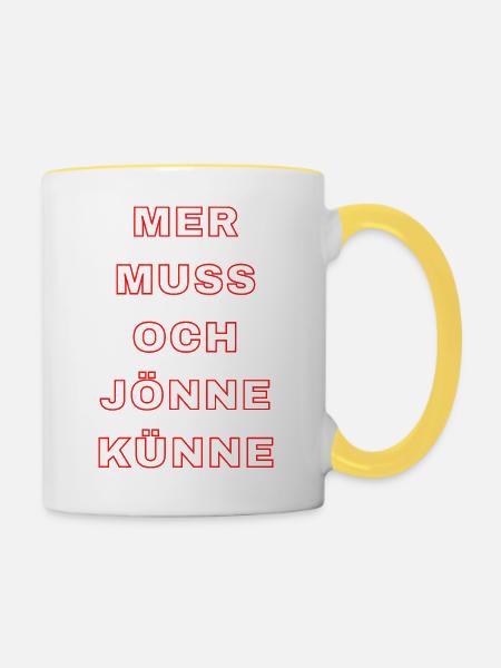 MMOJK1 - Tasse zweifarbig - Weiß/Gelb