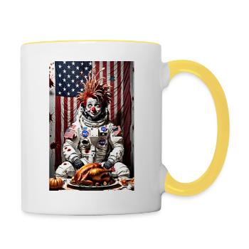 Erntedankfest #1 - Tasse zweifarbig - Weiß/Gelb - Rechts