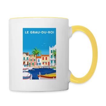 GRAU DU ROI - Mug contrasté - blanc/jaune - Droite
