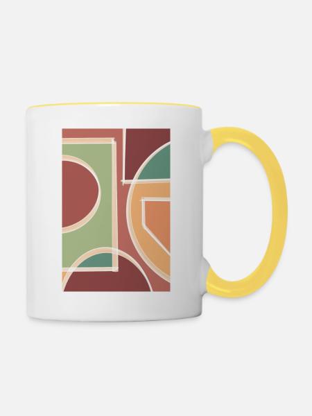 Herbstfarben - Tasse zweifarbig - Weiß/Gelb