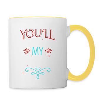 Editeur Fun School Book Lover Déclaration Dictons - Mug contrasté - blanc/jaune - Droite