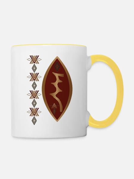 WALD - Tasse zweifarbig - Weiß/Gelb