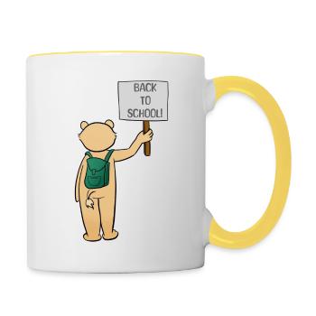 Back to School - Tasse zweifarbig - Weiß/Gelb - Rechts