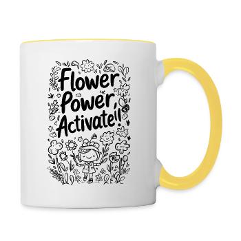 Flower Power Activate - Contrasting Mug - white/yellow - Right