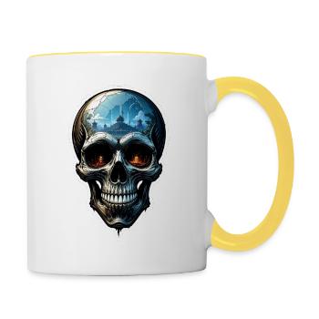 Skull Skull 05837 - Contrasting Mug - white/yellow - Right