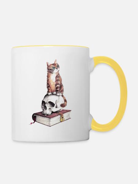 Trugschluss - Tasse zweifarbig - Weiß/Gelb