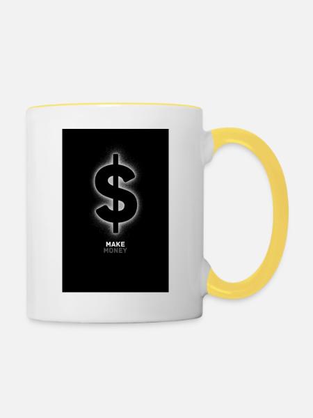 Bild Nr. 8787 - Tasse zweifarbig - Weiß/Gelb