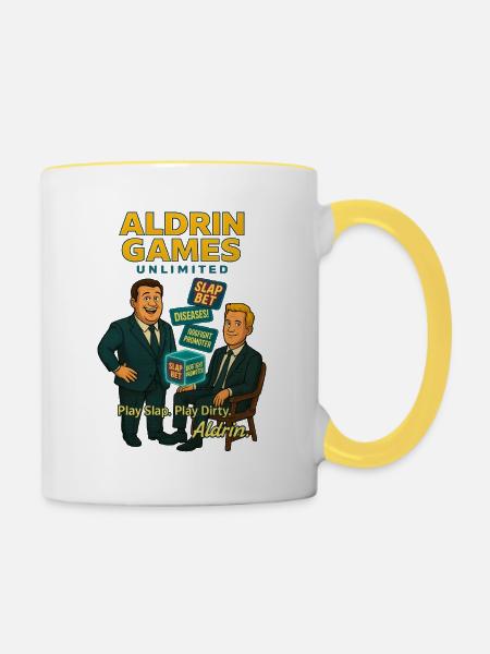 Aldrin Games Unlimited ll - Tasse zweifarbig - Weiß/Gelb