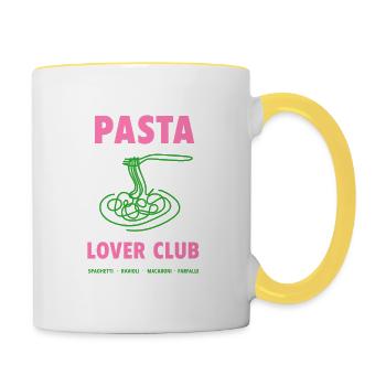 Pasta Lover Club - Contrasting Mug - white/yellow - Right