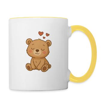 Dreamy Baby Bear - Contrasting Mug - white/yellow - Right