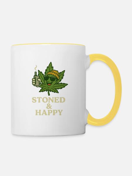 1 36 - Tasse zweifarbig - Weiß/Gelb