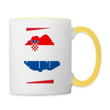 Croatia - Contrasting Mug - white/yellow - Right