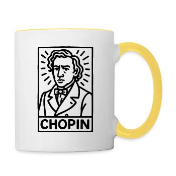 Frédéric Chopin - Contrasting Mug - white/yellow - Right