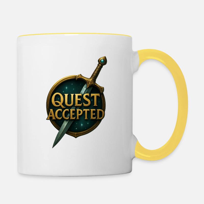 Quest_Accepted - Contrasting Mug - white/yellow