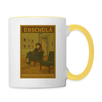 Urschula Art-Inspired Lounge Portrait - Contrasting Mug - white/yellow - Right