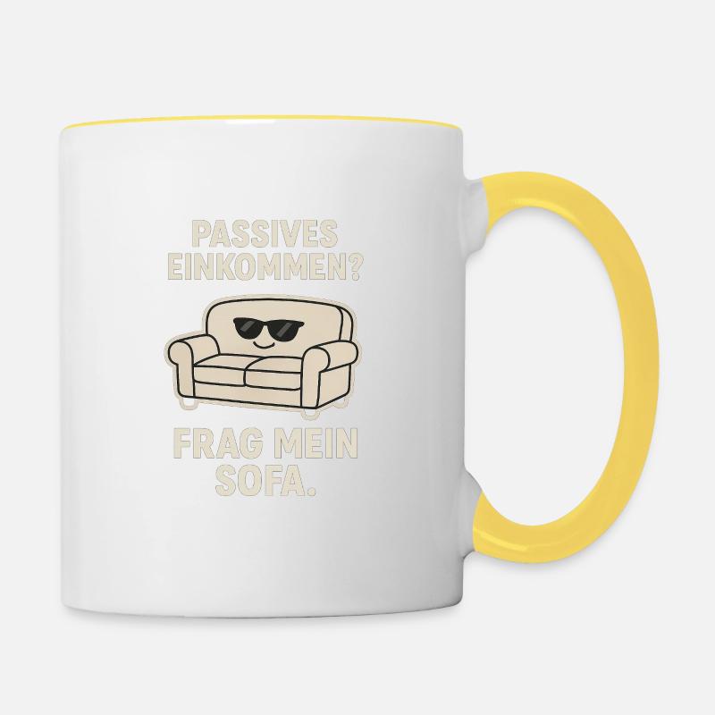 Sofa Sparwitz Passive Income - Contrasting Mug - white/yellow