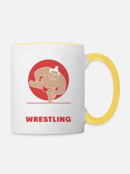 Sumo - Tasse zweifarbig - Weiß/Gelb