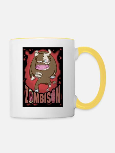 Zombison-Poster - Tasse zweifarbig - Weiß/Gelb