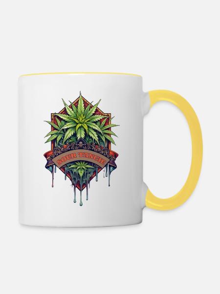 Sour Tangie - Tasse zweifarbig - Weiß/Gelb