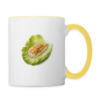 Lettuce Sushi Wrap - Contrasting Mug - white/yellow - Right