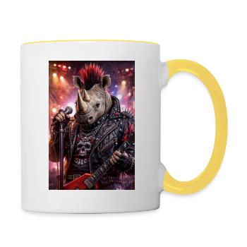 RockyZoo17 - Contrasting Mug - white/yellow - Right