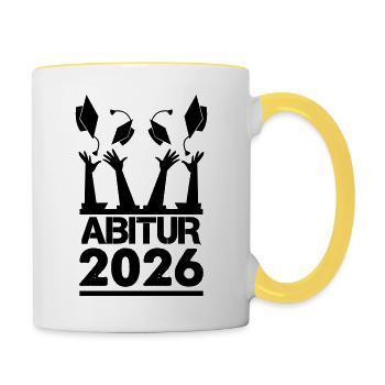 Abitur 2026 Graduation Ceremony - Contrasting Mug - white/yellow - Right