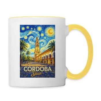 Cordoba Spain - Contrasting Mug - white/yellow - Right