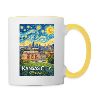 Kansas City, Missouri - Contrasting Mug - white/yellow - Right