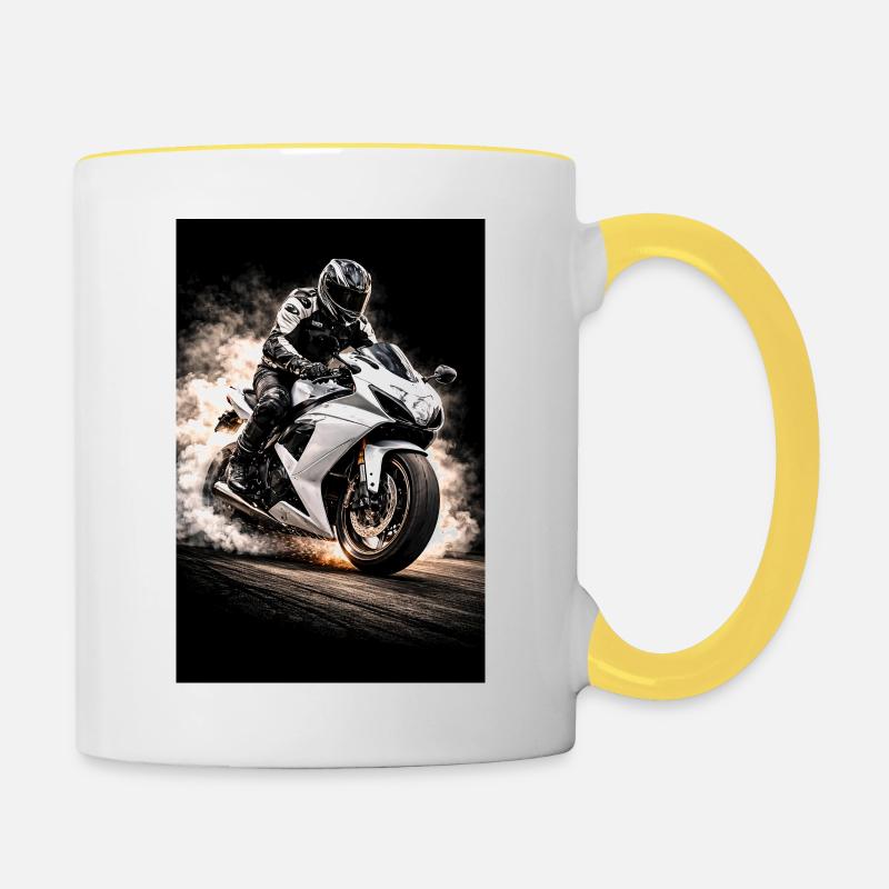 Smoke Engine  - Mug contrasté - blanc/jaune