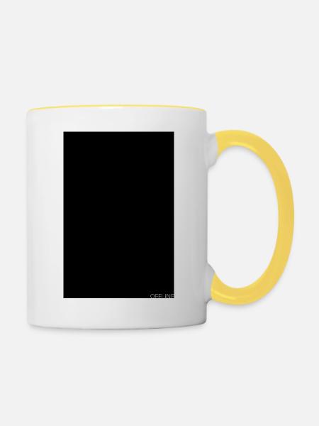 OFFLINE – Disconnect to Reconnect - Tasse zweifarbig - Weiß/Gelb