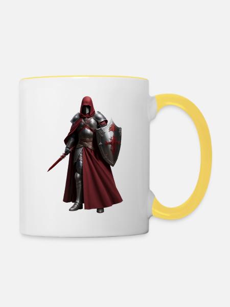 TEMPLARIO_3 - Tasse zweifarbig - Weiß/Gelb