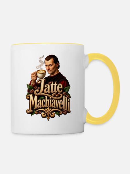 Latte Machiavelli - Tasse zweifarbig - Weiß/Gelb