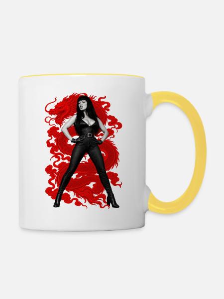 BLACKTOP-FURY - Tasse zweifarbig - Weiß/Gelb