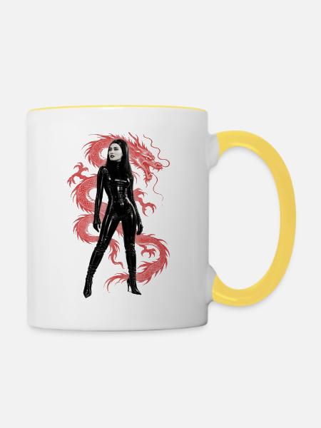 ROTE VERDERBNIS - Tasse zweifarbig - Weiß/Gelb