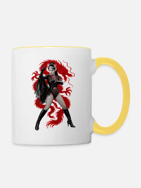Bloody Mary - Tasse zweifarbig - Weiß/Gelb