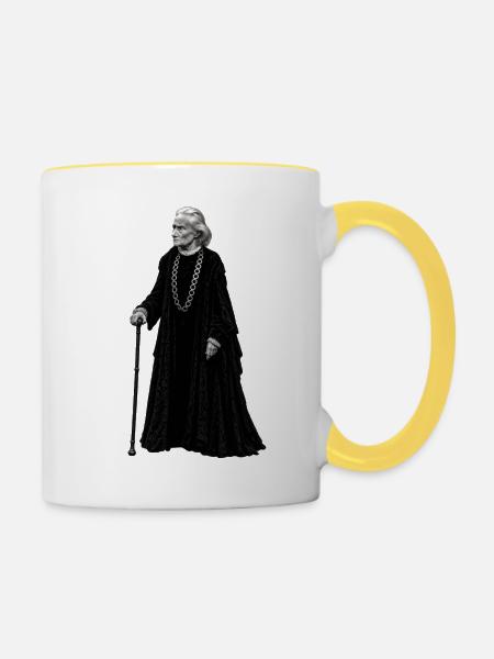 Uraltes Böses - Tasse zweifarbig - Weiß/Gelb