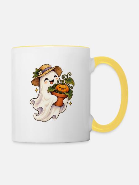 Geistergärtner - Tasse zweifarbig - Weiß/Gelb